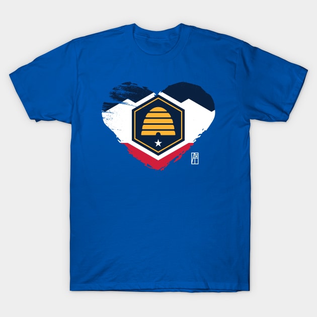 U.S. State - I Love Utah - Utah Flag T-Shirt by ArtProjectShop
